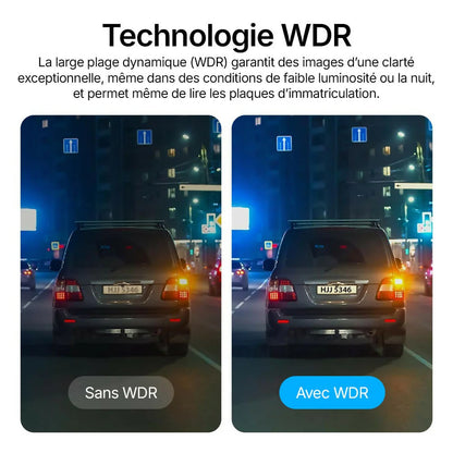 Dashcam 4K DX6 – Enregistrement Ultra HD avec caméras avant/arrière, vision nocturne et surveillance 24h/24